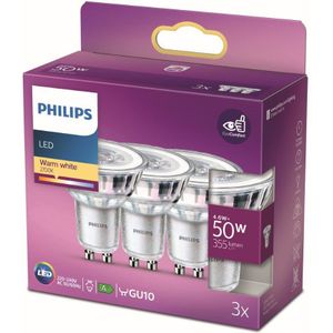 Philips - Philips LED Reflector - 50W - GU10 - Warm Wit - Niet dimbaar - 3st.