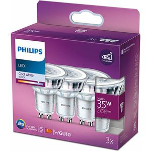 Philips energiezuinige LED Spot - 35 W - GU10 - koelwit licht - 3 stuks - Bespaar op energiekosten