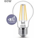 Philips - LED Lamp E27 - Peer A60 - Helder Glas - 7W - 2700K