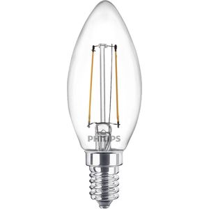 Philips energiezuinige LED Kaars TransparantW E14 warmwit licht 2 stuks Bespaar op energiekosten