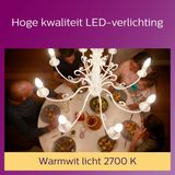 Philips - LED Kaars Mat - Warmwit Licht - E14 - 2 Stuks