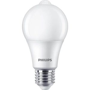 Philips - LED Sensor Lamp - Warmwit - E27 - 8W - Mat