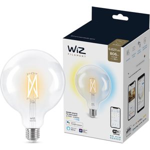 WiZ Globe Filament Lamp E27 - Warm- tot Koelwit Licht - Slimme LED Lamp - 60 W - Transparant - Verbind met Wi-Fi - Gemakkelijk te Bedienen