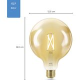 WiZ - Filament Lamp Globe - Goud - E27 - Slimme LED Verlichting - G125