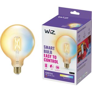 WiZ Globe Filament Slimme LED Verlichting - Warm- tot Koelwit Licht - E27 - 50W - 125 mm - Goud - WiFi