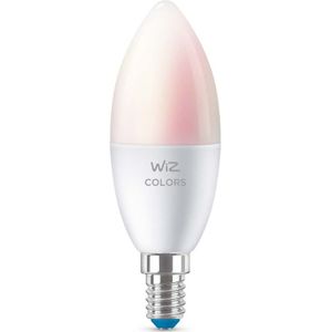 WiZ Ledlamp, aangesloten WLAN, E14 vlam, komt overeen met 40 W, 470 lumen, werkt met Alexa, Google Assistant en Apple HomeKit