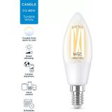 WiZ Kaarslamp Filament - Slimme LED-Verlichting - Warm- tot Koelwit Licht - E14 - 40W - Transparant - Wi-Fi