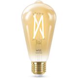 WiZ Edison Filament Slimme LED Verlichting - Warm- tot Koelwit Licht - E27 - 50W - Goud - Wi-Fi