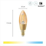 WiZ - Filament Kaarslamp - Slimme LED Verlichting - Goud - E14 Fitting