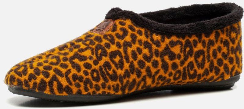 Nortenas - Pantoffels - Geel - Textiel - Luipaardprint