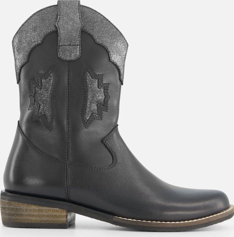 Muyters Cowboylaarzen zwart Leer