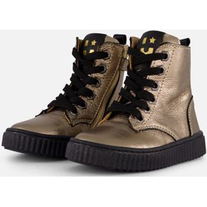 Muyters - Veterboots - Brons - Leer - Rits- en Vetersluiting