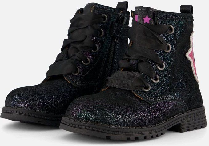 Muyters - Veterboots - Blauw - Leer