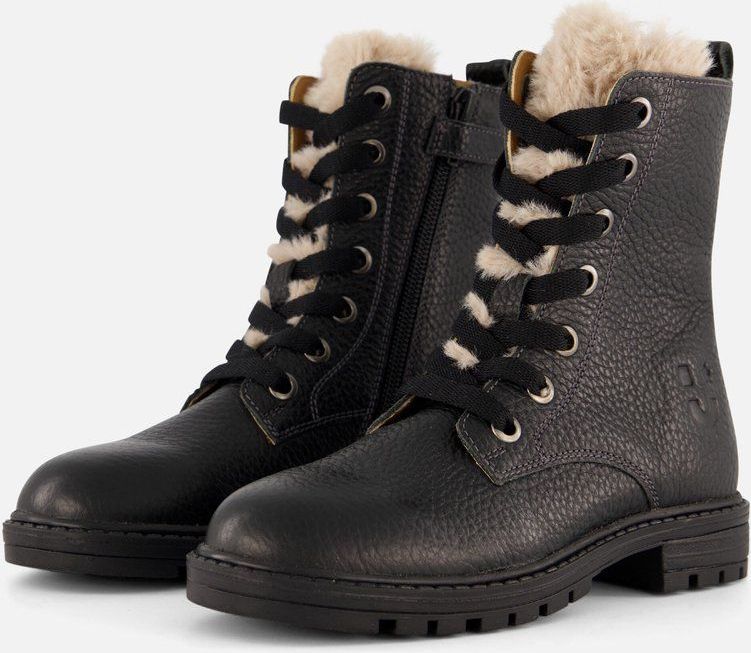 Muyters - Veterboots - Zwart - Leer