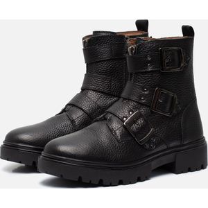 Muyters - Biker Boots - Zwart - Leer - Rubberen Zool