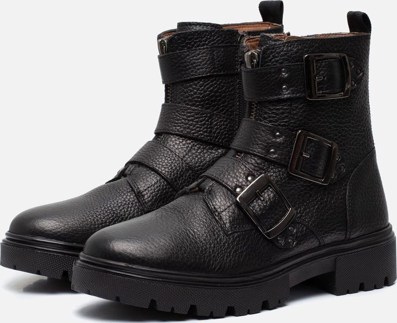 Muyters Biker boots zwart Leer