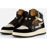 Muyters - Sneakers - Leer - Metallic Details - Rits en Vetersluiting