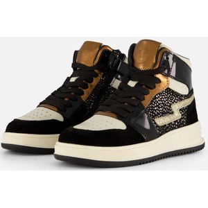 Muyters - Sneakers - Leer - Metallic Details - Rits en Vetersluiting