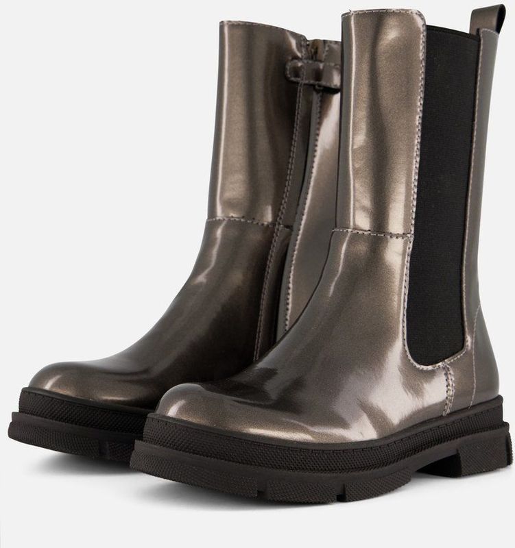 Muyters - Chelsea Boots - Zilver - Leer - Ritssluiting