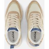 POSH by Poelman Charlie Sneakers beige Textiel - Dames
