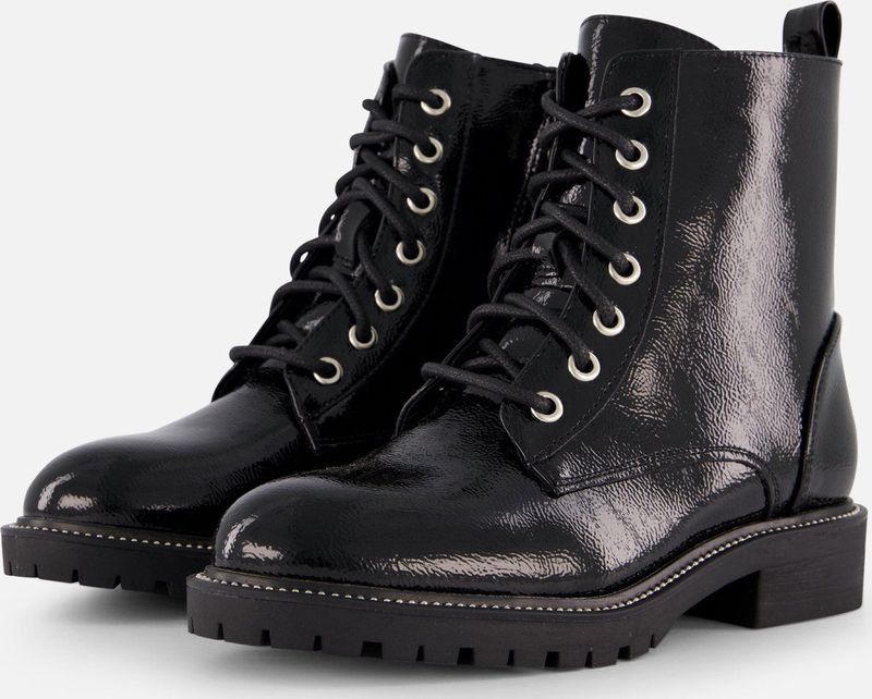 Cellini - Veterboots - Zwart - Lak-synthetisch - Rubber Zool