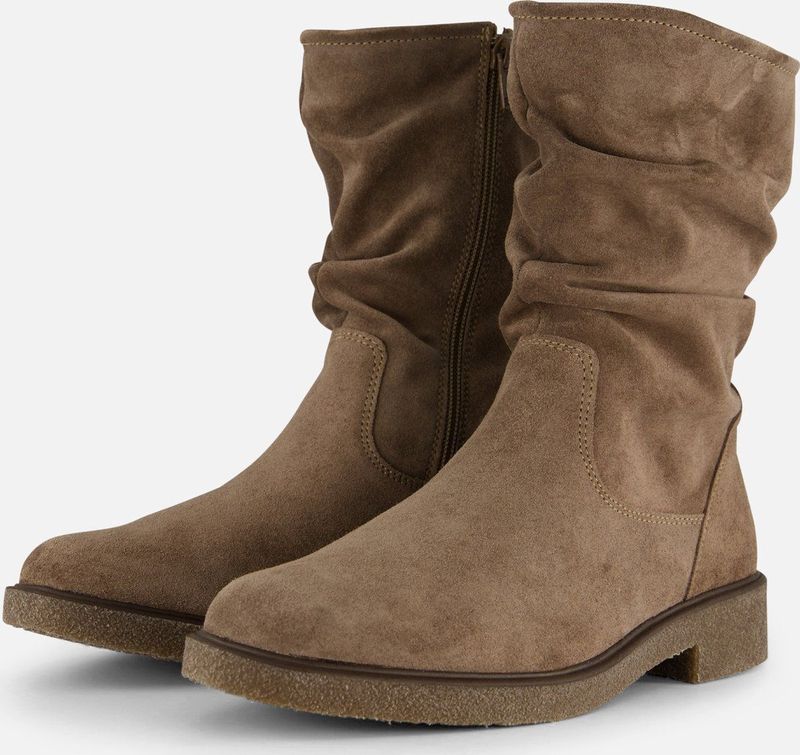 Feyn Giulia Plooi Enkellaarsjes taupe Suede