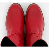 Cellini Plooi Enkellaarsjes rood Leer