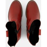Cellini Plooi Enkellaarsjes rood Leer