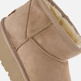 POSH by Poelman Gevoerde Boots - Glitter - Beige - Imitatiesuede