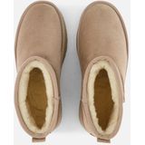 POSH by Poelman Gevoerde Boots - Glitter - Beige - Imitatiesuede