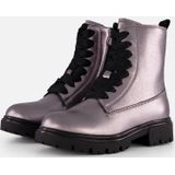 Muyters - Veterboots - Zilver - Leer - Kinderschoenen