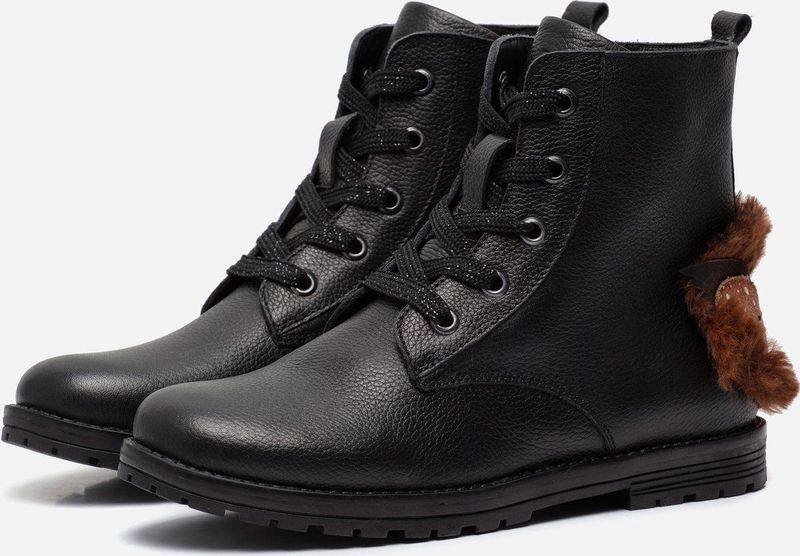 Muyters - Veterboots - Zwart - Leer