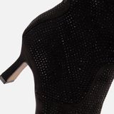 POSH by Poelman Glitter Enkellaarsjes zwart - Dames