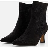 POSH by Poelman Glitter Enkellaarsjes zwart - Dames