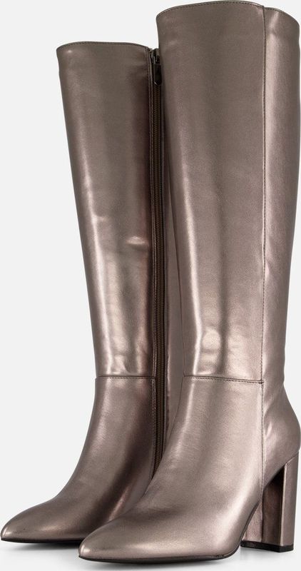 POSH by Poelman Hoge Laarzen - Goud - PU - Metallic Look - Ritssluiting