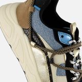 POSH by Poelman Sneakers - Blauw - Textiel - Rubber Zool