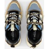 POSH by Poelman Sneakers - Blauw - Textiel - Rubber Zool
