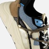 POSH by Poelman Sneakers - Blauw - Textiel - Rubber Zool
