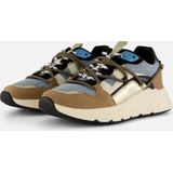 POSH by Poelman Sneakers - Blauw - Textiel - Rubber Zool