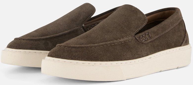 Vertice - Instappers - Bruin - Suede - Rubber Zool