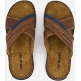 Outfielder Slippers cognac Leer - Maat 44