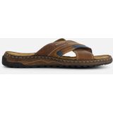 Outfielder Slippers cognac Leer - Maat 44