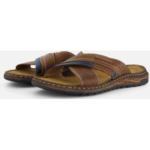 Outfielder Slippers cognac Leer - Maat 44