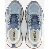 POSH by Poelman Sneakers - Denim Blauw - Textiel
