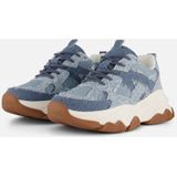 POSH by Poelman Sneakers - Denim Blauw - Textiel