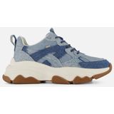 POSH by Poelman Sneakers - Denim Blauw - Textiel