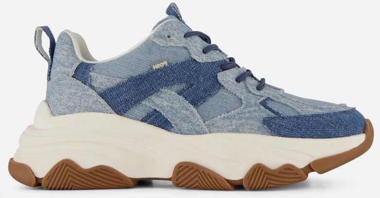 POSH by Poelman Sneakers - Denim Blauw - Textiel