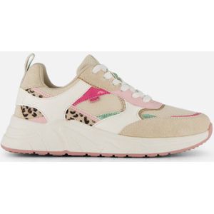 POSH by Poelman Leopard Sneakers beige Textiel