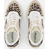 POSH by Poelman Leopard Sneakers - Beige - Textiel
