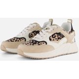 POSH by Poelman Leopard Sneakers - Beige - Textiel